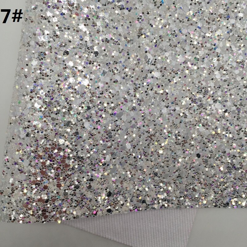 1PC 21X29CM Glitter Fabirc, Chunky Glitter Leer, glitter Lederen Lakens Voor Maken Bows LEOsyntheticoDIY T367A: 7