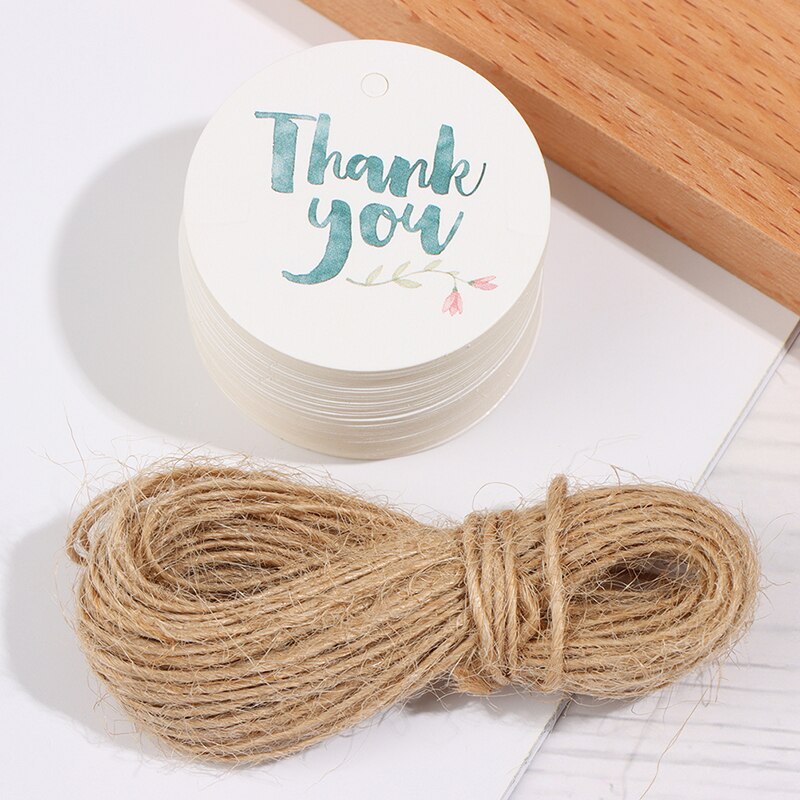 ¡Novedad! 50 Uds. Etiquetas de papel para colgar DIY gracias por las etiquetas del paquete etiquetas galletas recuerdos de boda