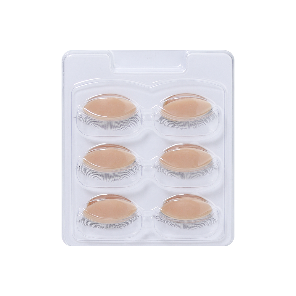GLAMLASH Mini Peitsche eben Modell Kopf Übungs-Wimpernverlängerungs-Trainingskopf mit abnehmbaren Ersatz-Augenlidern: Gold