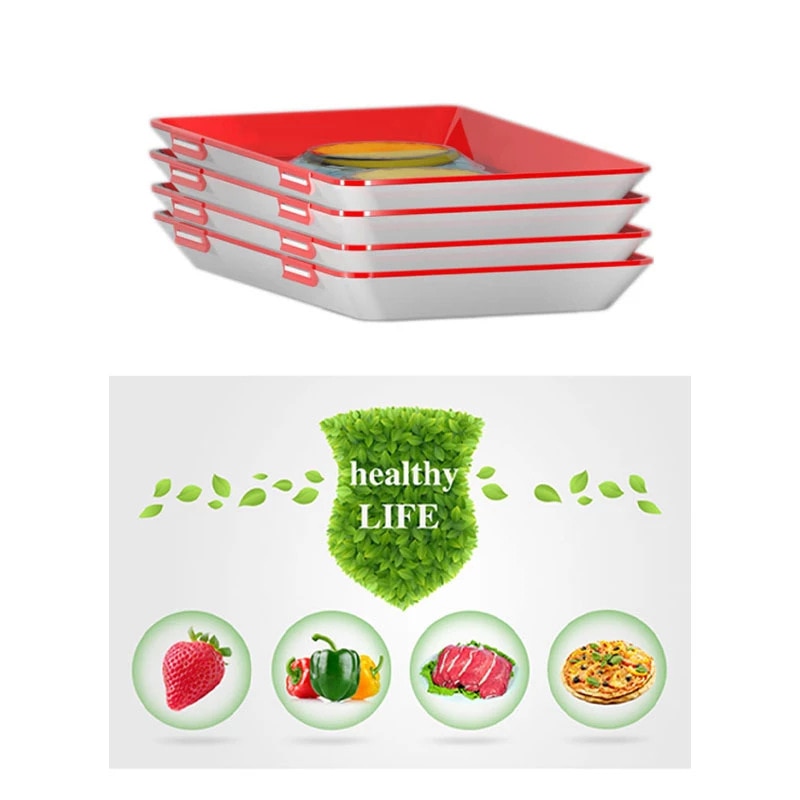 Food Preservation Tray Food Fresh Keeping Clever Tray Food plastic Preservation Fruit Vegetable Containers 3