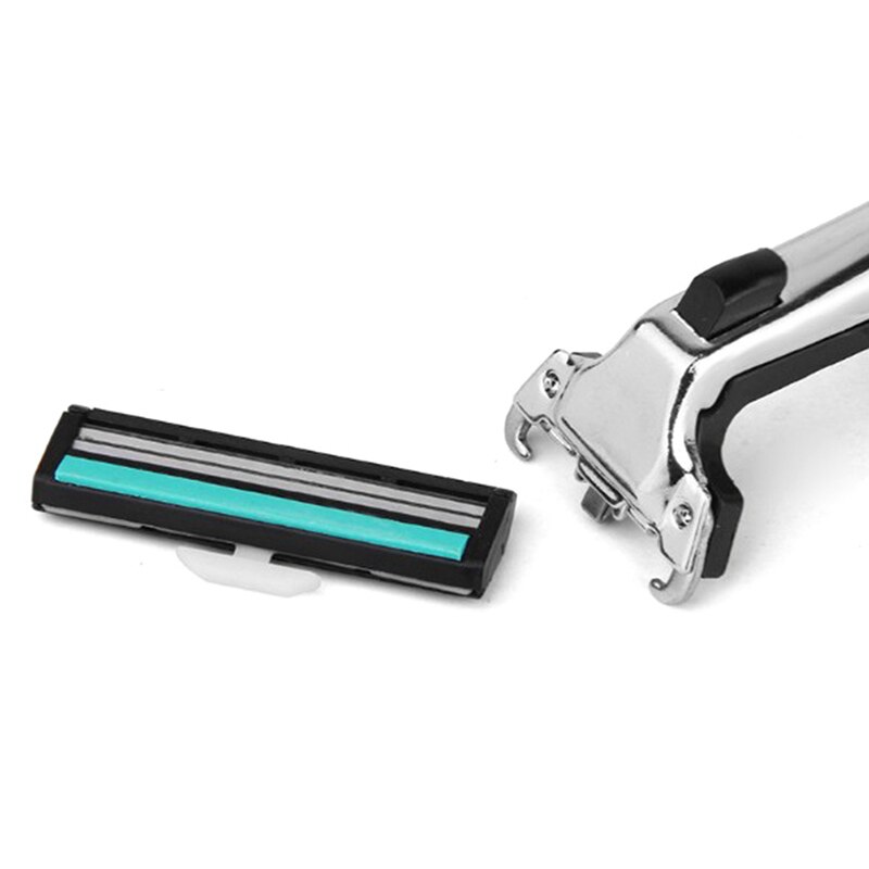 1 sæt barberknive værktøjsblade til standard skægbarberkniv trimmer sikkerhedsskraber dobbeltlags barbermaskine krops ansigtsbarberkniv