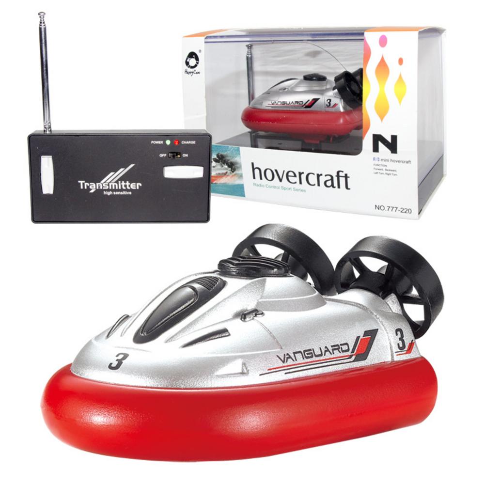 Mini RC Hovercraft Remote Control Model Jet Boat Radio R/C Turbo Motor Classic Electric Speedboat Boy Toy: Red