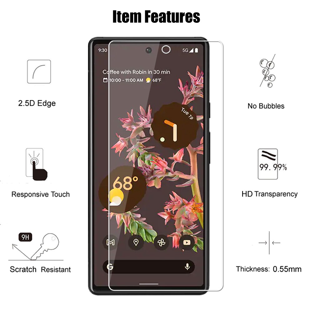 Voor Google Pixel 6 Premium Gehard Glas Screen Protector Beschermende Film Hd Clear Beschermen Guard