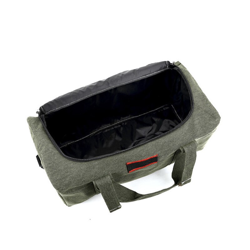 Mannen 70L Of 40L Grote Capaciteit Canvas Tas Klassieke Bagage Tas Verdikking Stevige Handtas Zwart Bruin Army Green 3 Kleuren