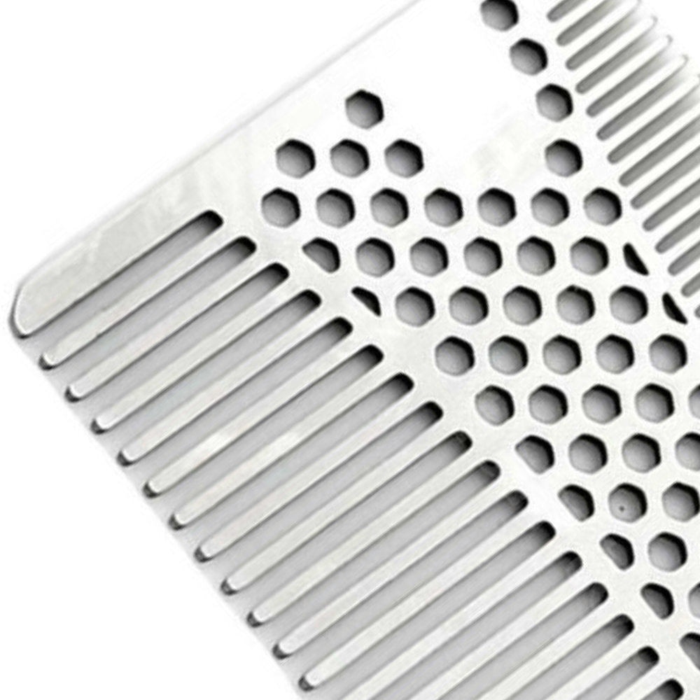 Stainless Steel Beard Comb Anti-static Mustache Brush Credit Card Size Comb Wallet Combs Hair Care Styling Tool