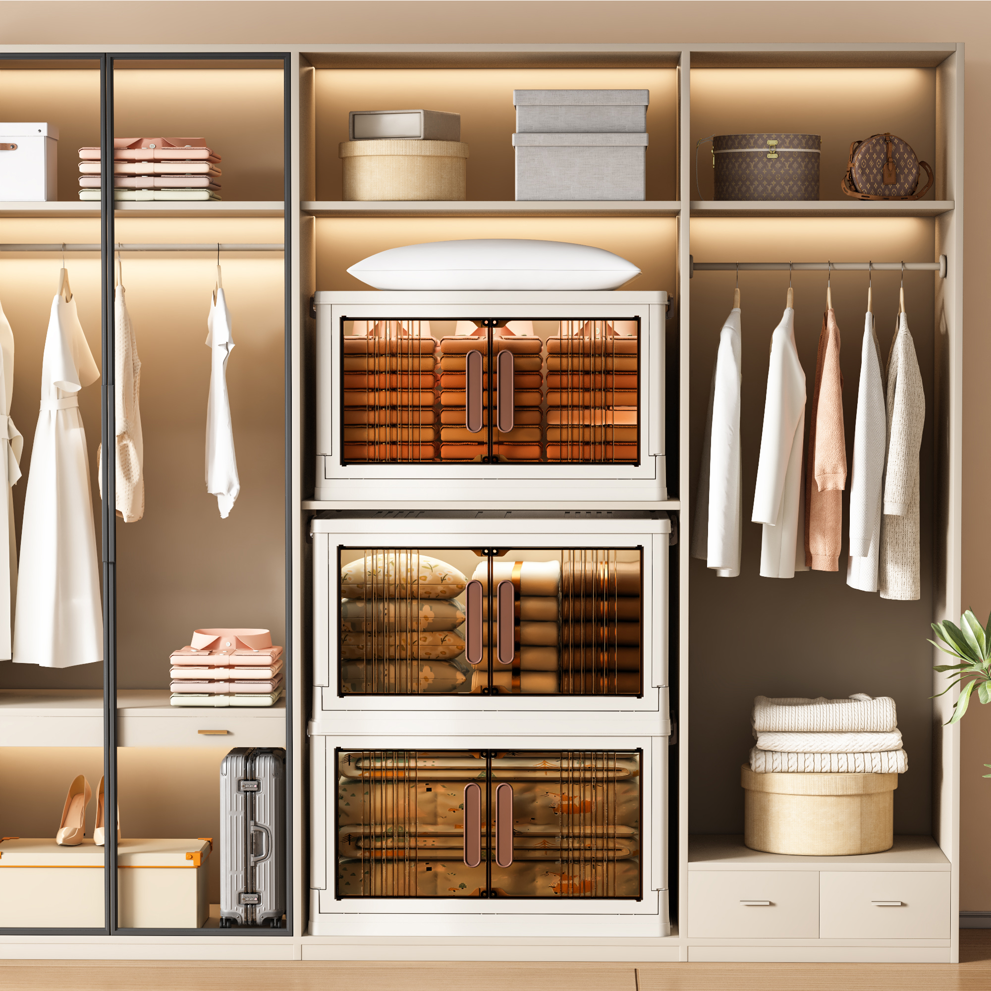 2 lagen/3 lagen/4 lagen/5 lagen 40 cm opvouwbare opbergkast multifunctionele kunststof installatievrije opbergkast met deur extra dikke snacks kleding speelgoed keuken woonkamer opbergkast