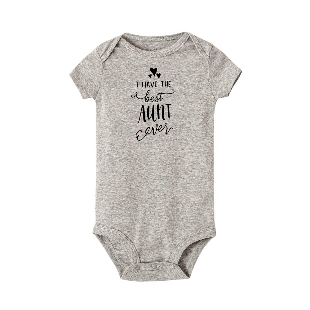 ICH Haben sterben Beste Tante Immer Gedruckt Baby Karosserie Baumwolle Kurzarm Neugeborene Jungen Mädchen Onesie Körper Baby strampler Kleidung