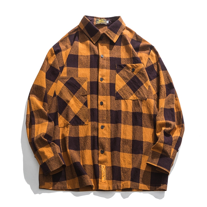 Men Flannel Plaid Shirt 100% Cotton Spring Autumn Casual Long Sleeve Shirt Soft Comfort Slim Fit Styles Brand Man