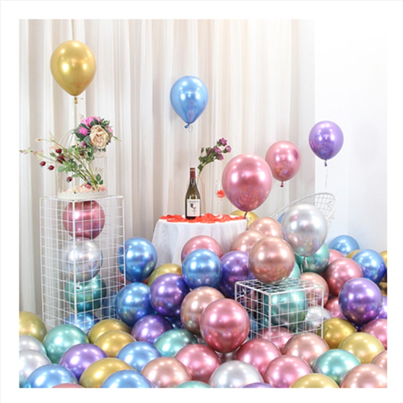 30 stk 5 tommer latex ballon krom metalfolie ballon baby shower, bryllup, fødselsdagsfest dekoration ballon