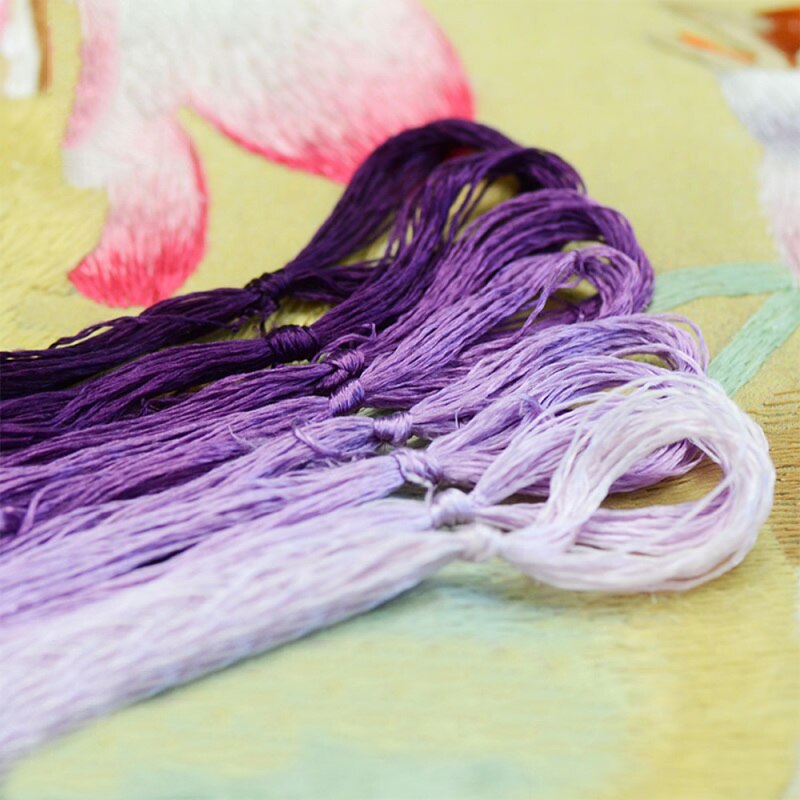 Fil de broderie dégradé coloré, 8 pièces/paquet, fournitures de fils à coudre artisanaux faits à la main pour bricolage, point de croix: 5