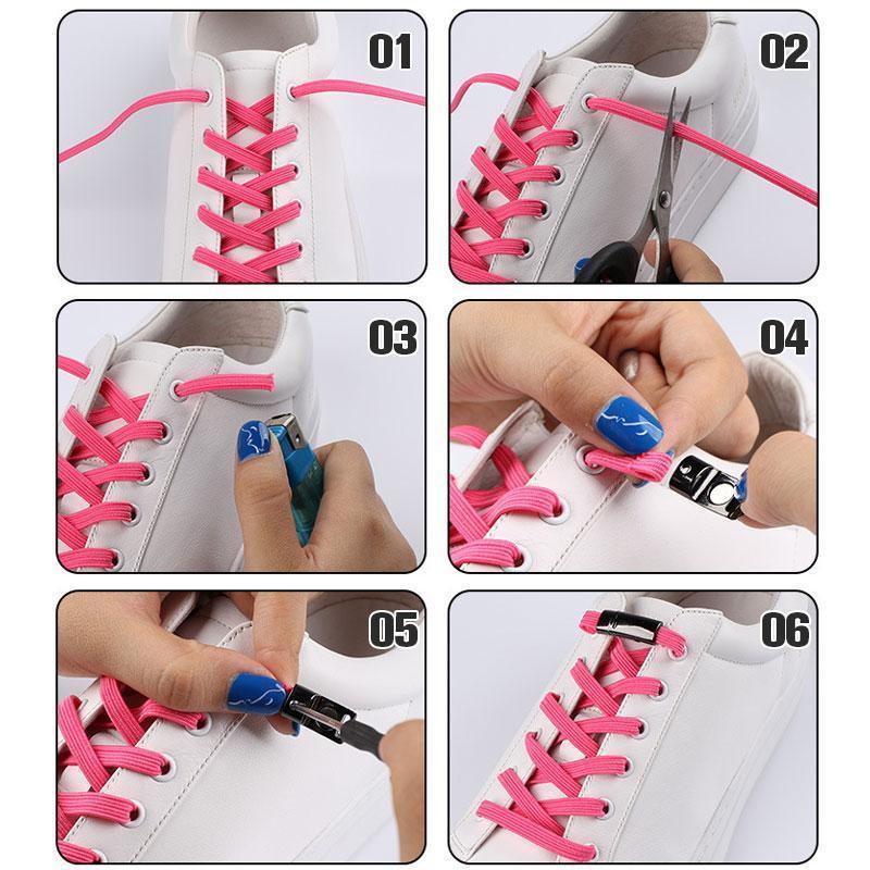 1 Paar Magnetische Schoenveters Elastische Geen Stropdas Veters Platte Vergrendeling Schoenveter Kids Adult Sneakers Lui Veters One Size Fits alle Schoenen