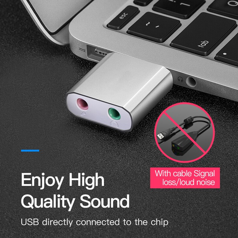 Kebidu Usb Geluidskaart Usb Audio-Interface Hoofdtelefoon Adapter Geluidskaart Voor Mic Speaker Laptop PS4 Computer Externe Geluidskaart