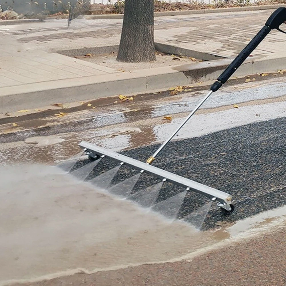Hochdruckreiniger-Besen, Unterwagenreiniger, 7-Düsen-Straßenreinigungswerkzeug, 4000 PSI, Straßenreinigungsmaschine für Autowaschanlage