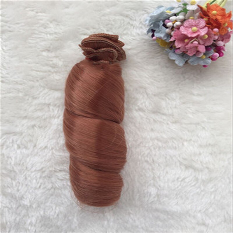 15*100cm Extension Doll Wigs Hair Toy Natural Color Curly Doll Hair for Dolls Wigs Accessories Handmade Clothing Doll Wigs: H