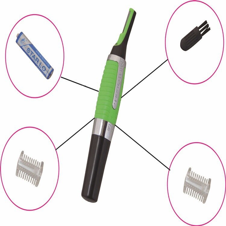 Multifunktionel hårfjerner elektrisk barbering øre næse hals øjenbryn mikro trimmer indbygget lys trimmer barberkniv til mænd