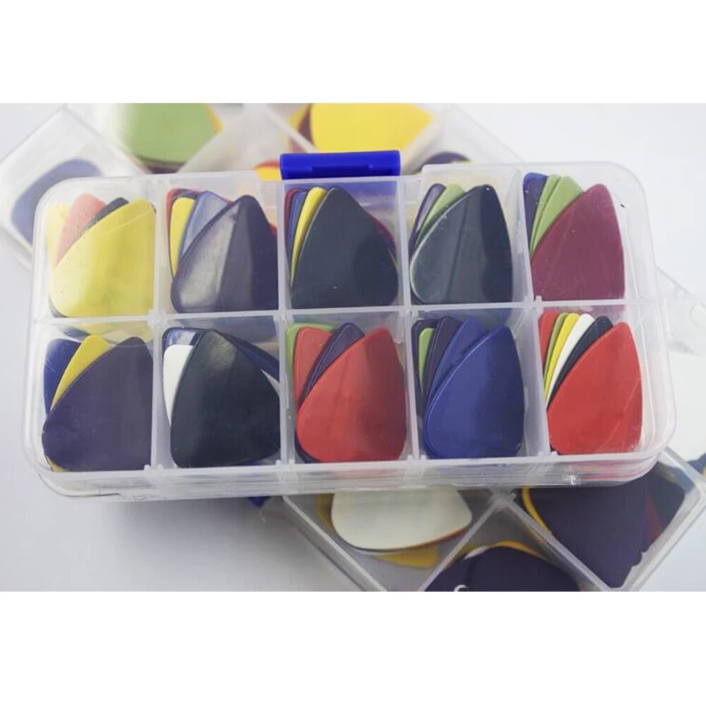 Gitaarplectrums 40 stuks/doos alice akoestische elektrische basgitaar plectrum mediator gitaar muziekinstrument dikte mix 0.58-1.5 gp28