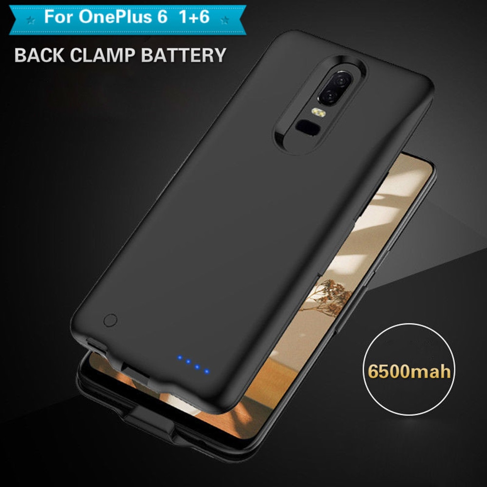 6500Mah Externe Power Bank Voor Oneplus 7 Pro Batterij Oplader Gevallen Backup Power Zachte Rand Voor Een Plus 6 7 Power Case