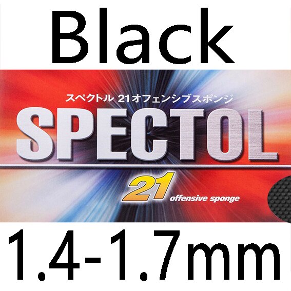 TSP Original SPECTOL 21 Offensive Sponge Table Tennis Rubber Pips-out Ping Pong Sponge Tenis De Mesa: Black 1.4-1.7mm