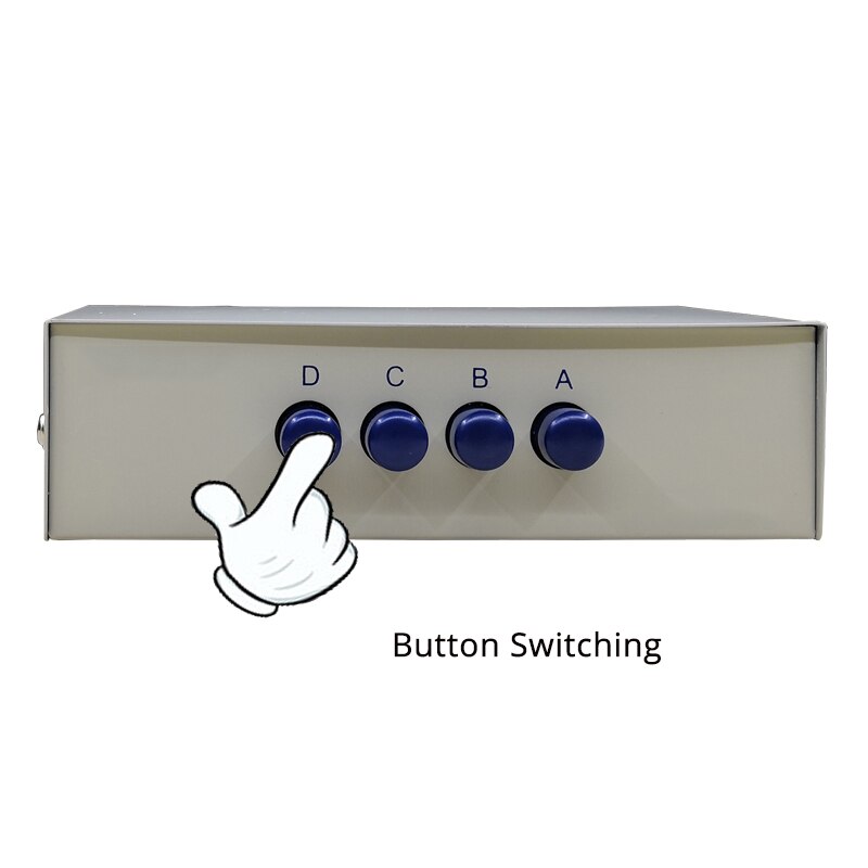 Usb switch 4 portar skrivarväljare manuell knapp switch fyra till en ut flera datorer delar usb-omvandlare
