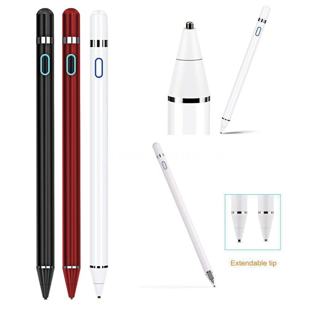 Capacitive Stylus Pen - 1.6mm Fine Tip - 8-10 Hour Battery - for Tablets & Phones