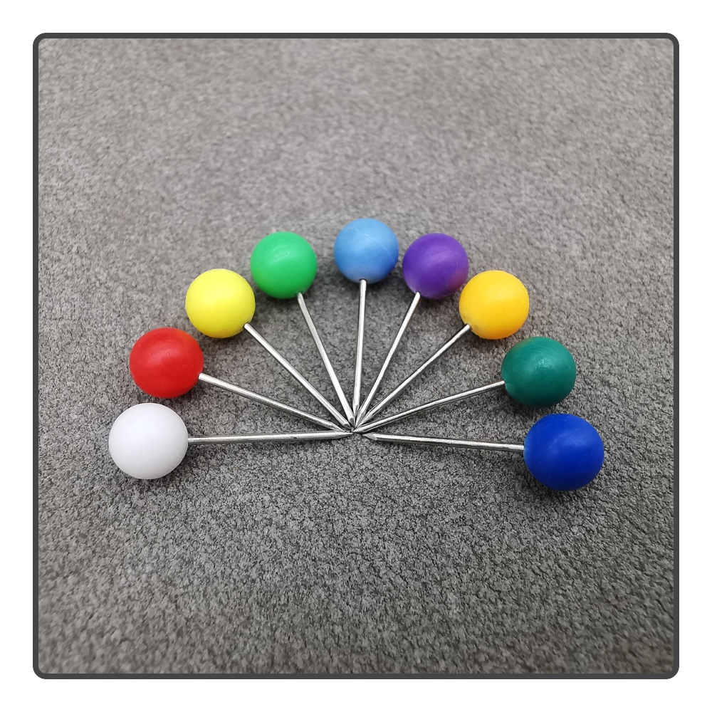 50 stks/doos Boxed Plastic Positionering Bal Naalden Extra Bevestiging Bal Naalden Schuim Spool Vislijn Bevestiging Bal Naald