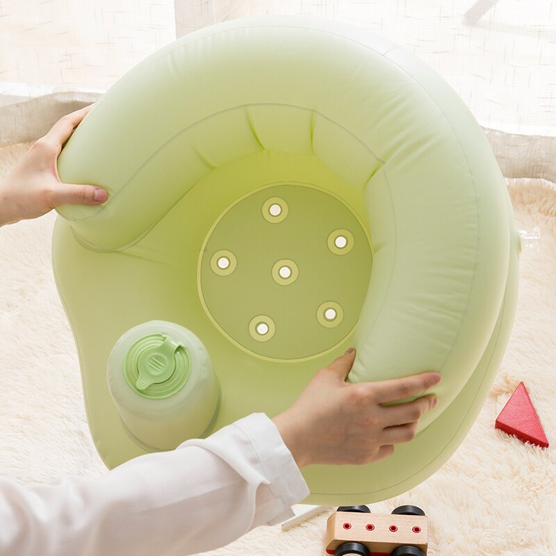Baby oppblåsbar mini sofa barnestøtte sete ett sete baby lat sofa trening barnesete lære bad
