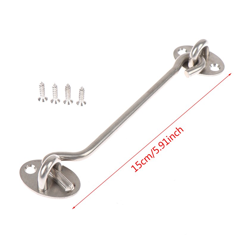 7 Size Stainless Steel Privacy Hook And Eye Latch Solid Thicken Barn Door Latch: A6