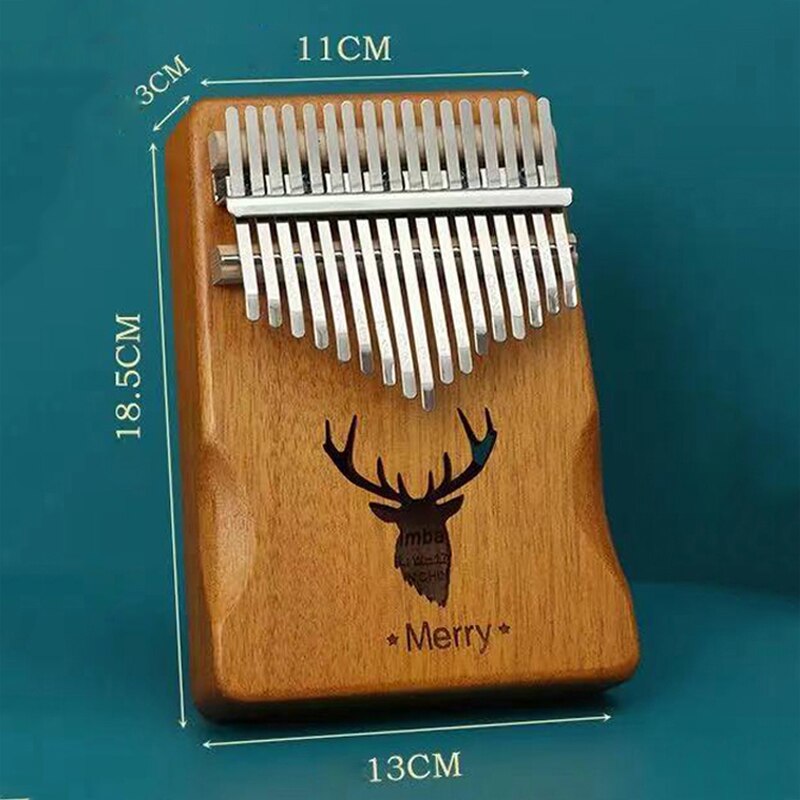 Kalimba de 17 teclas, Piano de pulgar de madera de caoba de , cuerpo Mbira de África, instrumentos musicales con accesorios