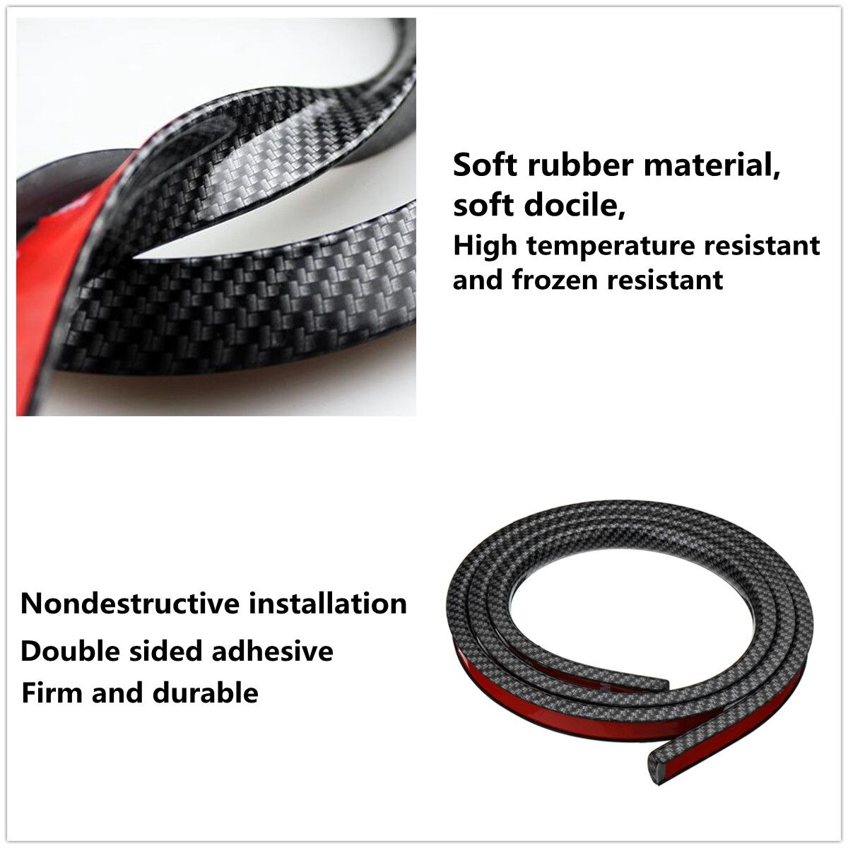 2/4 pièces 150cm Protection de roue de voiture garniture de couverture de passage de roue en caoutchouc Anti-collision garde-boue bandes anti-rayures