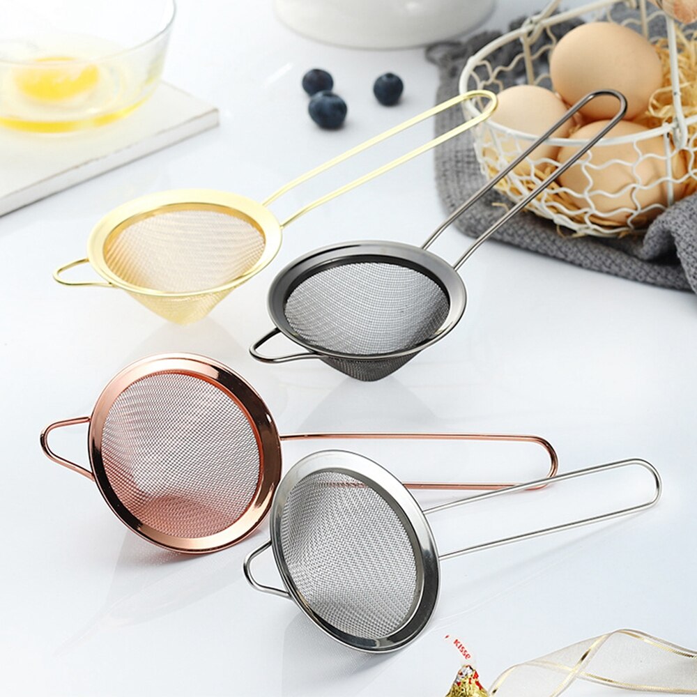 Colador de malla de acero inoxidable 304, filtro de cuchara de derrame de aceite, cuchara de filtro de cocina, colador pequeño de aceite, tamiz de malla, Espumador de sopa