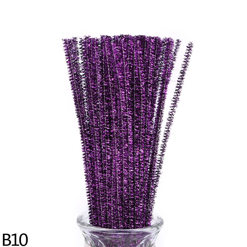 Bâtonnets en peluche en Chenille 100 p/lot | Nettoyage de tuyaux, fournitures artisanales éducatives et de jouets en peluche pour enfants, bricolage: B10-100pcs