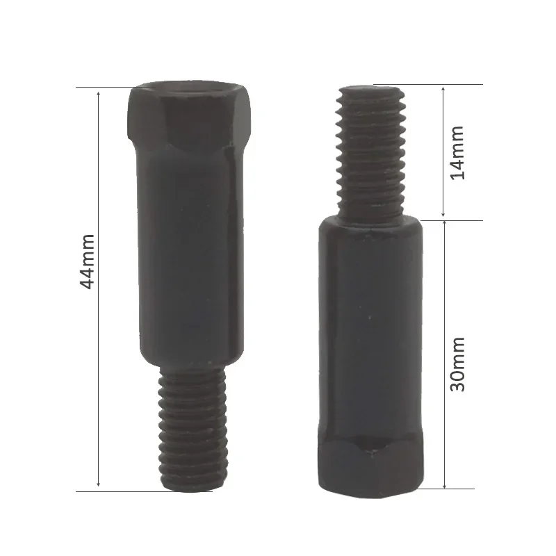 Adaptador de espelho traseiro para motocicleta, extensão mais longa, preto, m8, 8mm, m10, 10mm, anti-horário, direita, esquerda, parafuso de mudança de rosca