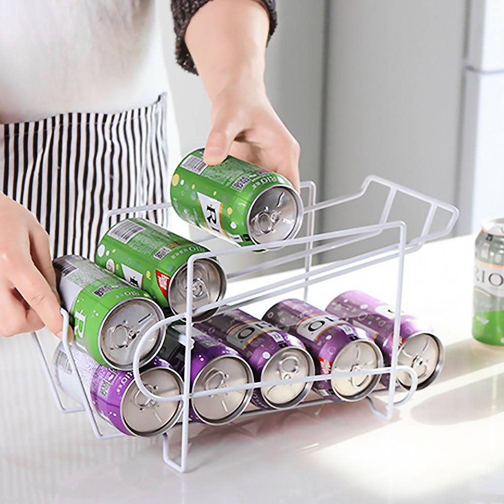 Double-Layer Durable Beer Soda Coke Drink Can Storage Box Fridge Drink Holder Refrigeration Kitchen Organizer Food Container
