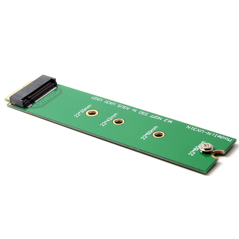 SSD Converter for ZenBook M.2 (NGFF) SSD to 18 Pin SSD Adapter Supports 2230/2242/2260/2280mm M.2 SSD for Asus UX31 UX21 Zenbook