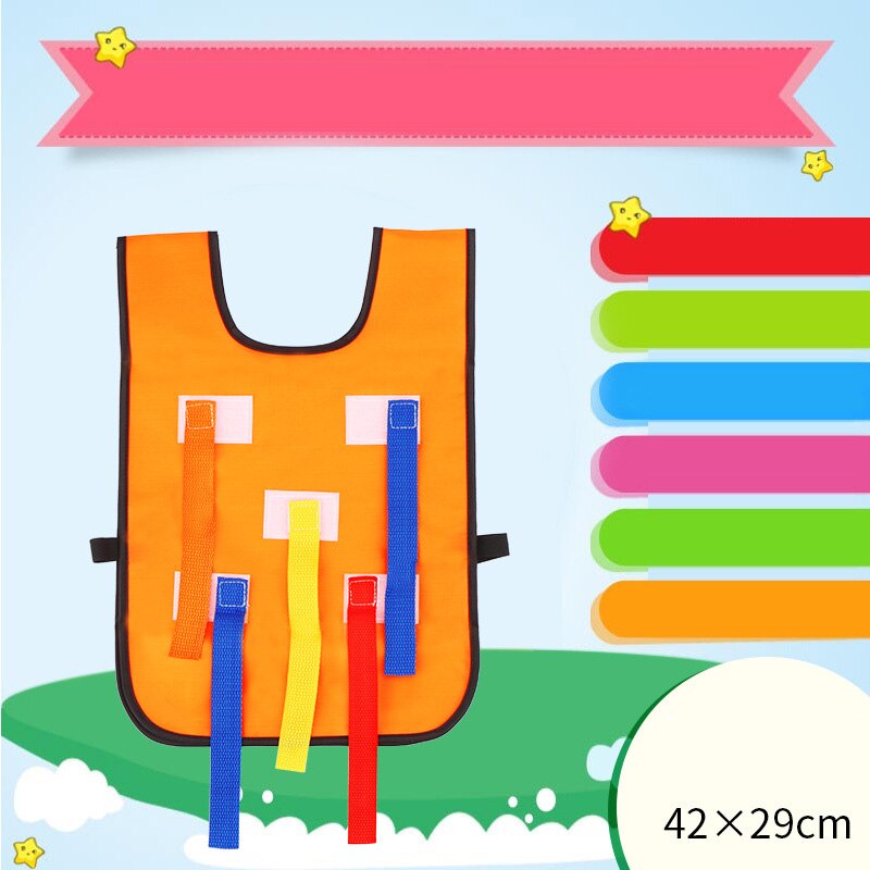 Children's Toys Outdoor Sports Game Vest Kindergarten Grab Tail Children Training Equipment Group Tail Pulling Game: child orange vest