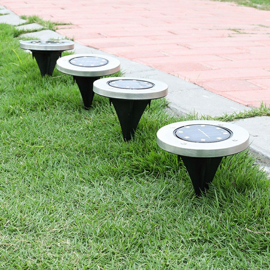 Solar Power Begraven Trap Licht 8Leds Outdoor Garden Pathway Floor Deck Solar Schijf Licht Patio Road Landschap Solar Ground lamp