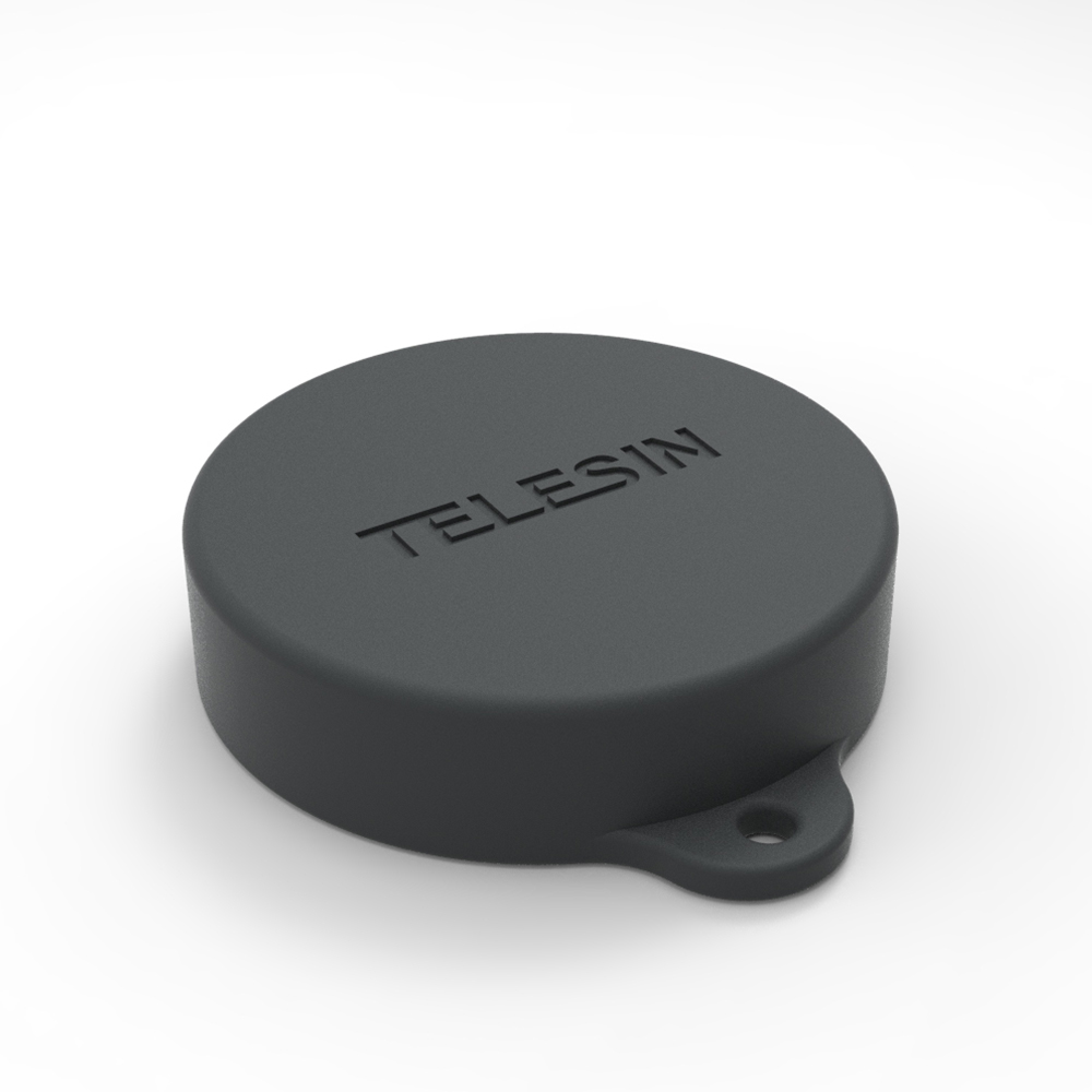 TELESIN Silicone Rubber Lens Cap Protector Black Cover For DJI Osmo Action Camera Accessories