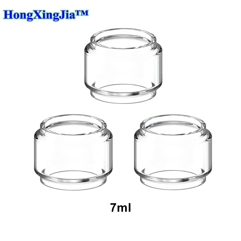 Hongxingjia オリジナルパイレックスバブルガラス管のための ud bellus rta アトマイザータンク 5 ミリリットル 7 ミリリットル容量吸うガラス: 3pcs 7ml glass