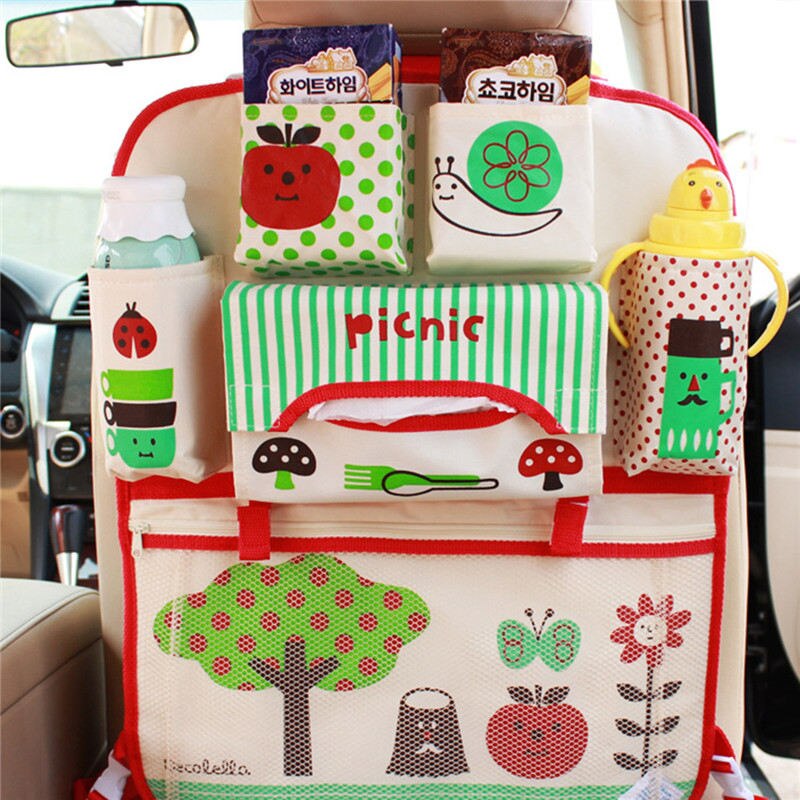 Auto voiture organisateur banquette arrière sac voiture-style titulaire multi-poche siège laine feutre stockage conteneur suspendus boîte voiture stockage pour enfant