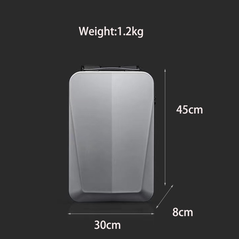 Street Wear Backpacks Slim Hard Shell Men's Business Shoulder Backpack Laptop bag USB Multi Layer Storage Waterproof Bag