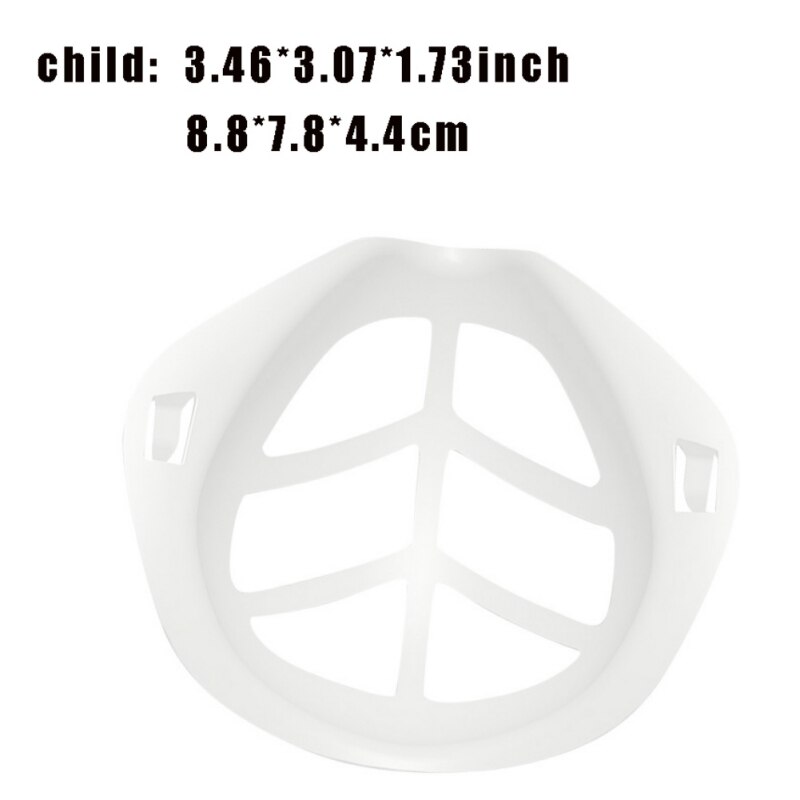5Pcs Face Inner Support Frame Silicone Bracket More Space For Comfortable Breathing Washable Reusable: Kid White