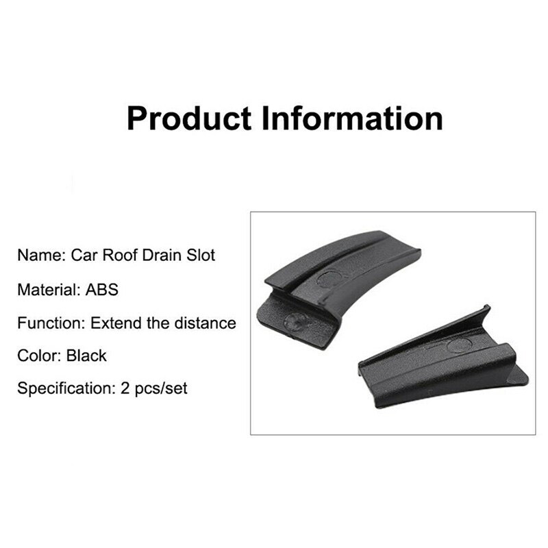 Fitting Water Rain Gutter Extension For Jeep Wrangler JL ABS Useful Exterior