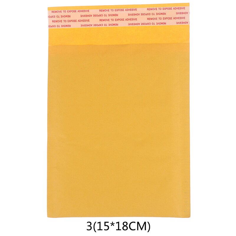 10 stk gule kraftpapir bobleposer mailers polstret konvolutt med bobleinnpakket postkurve: A3