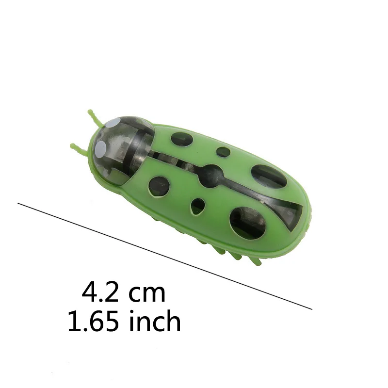Funny Electric Bugs Catnip Toy Automatic Tunnel Mini Robot Bug Vibration Insect Toys For Cats Battery Operated Cockroach Ladybug: Yellow