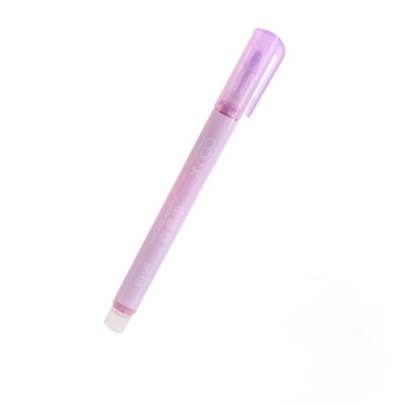 Stylo surligneur coloré pour dessin et écriture, marqueur Fluorescent à Double ligne: purple