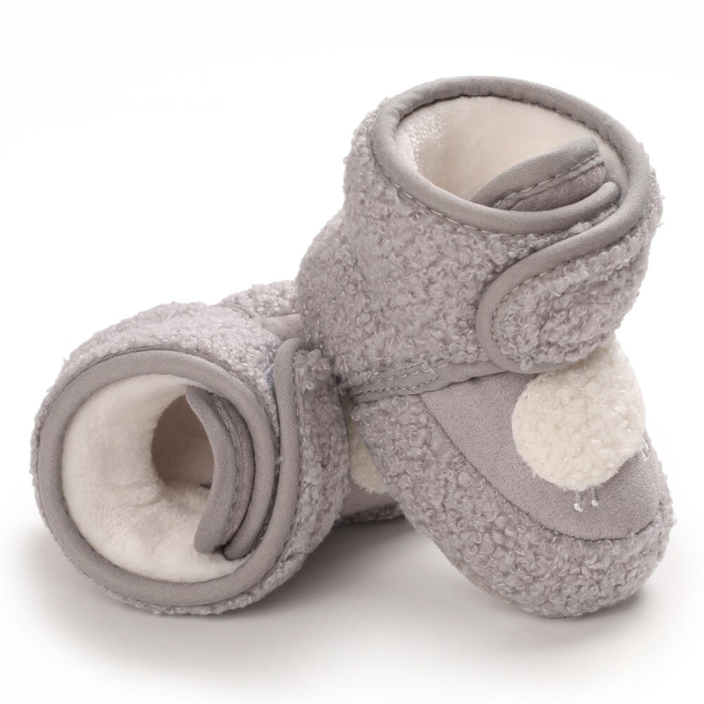 0-1years -né bébé garçon filles décontracté plat cheville Shose hiver moelleux fourrure neige bottes enfant en bas âge bébé premiers marcheurs chaussures D30