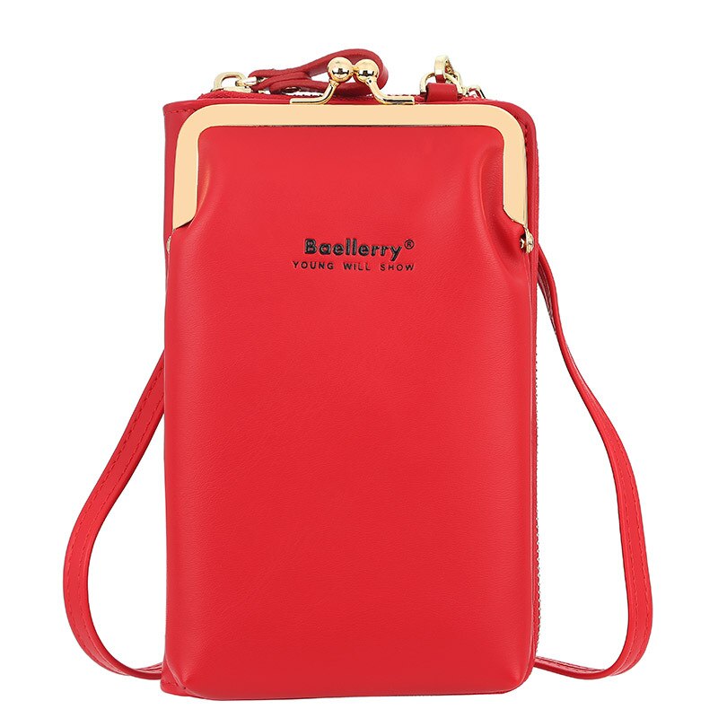 Bolso pequeño para mujer y niña, bandolera para teléfono móvil, informal, bolso cruzado: Rojo