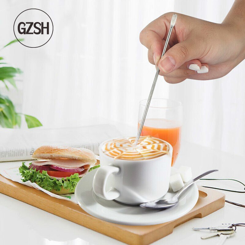 Barista Coffee Brooch Stainless Steel Hook Brooch