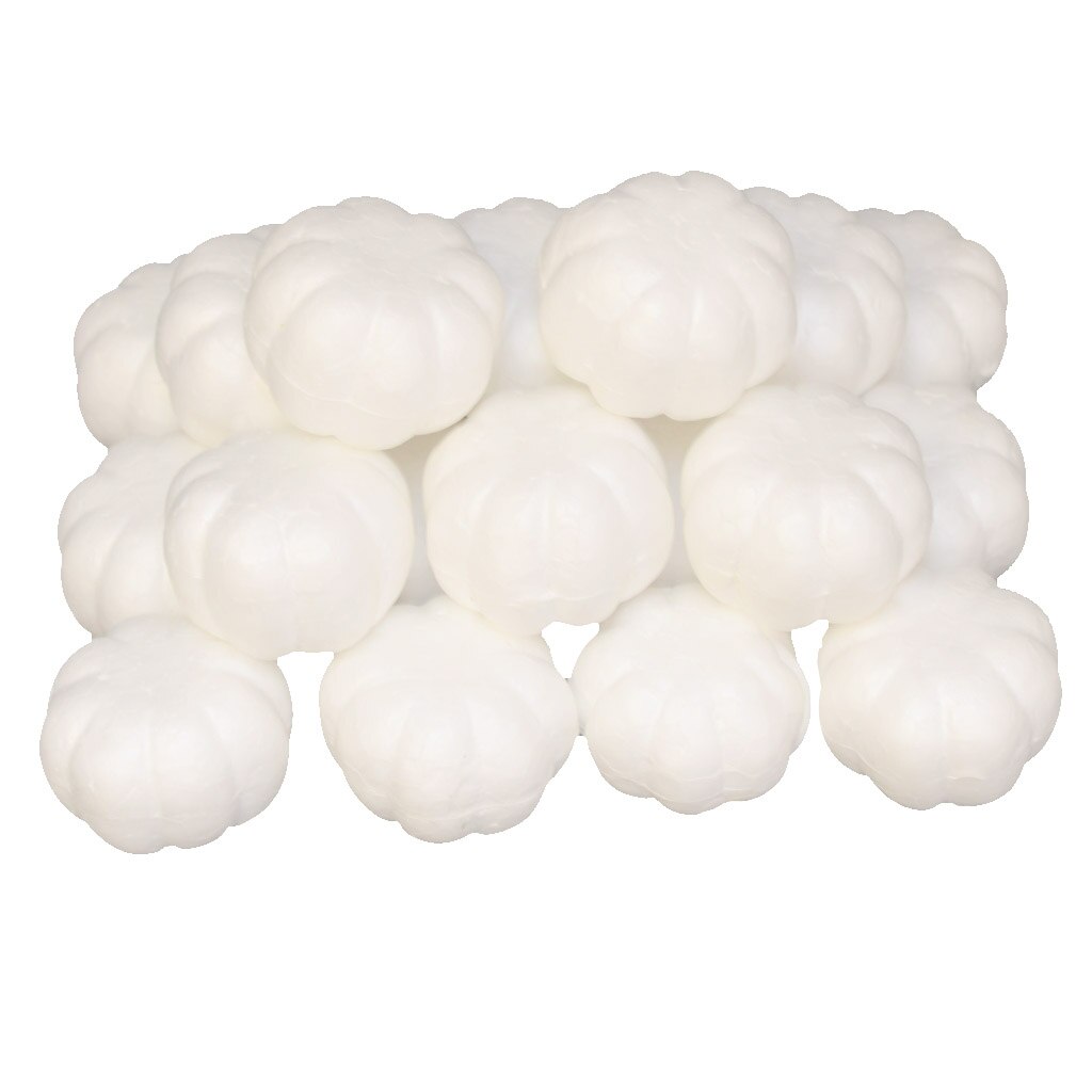 20 Pack Pumpkin Shape Polystyrene Styrofoam Foam DIY Halloween Crafts Supply