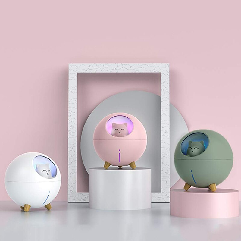 Cute Humidifier, with Night Light,Can Be Used to Decorate the Room or As Kids ,USB Portable Small Humidifier